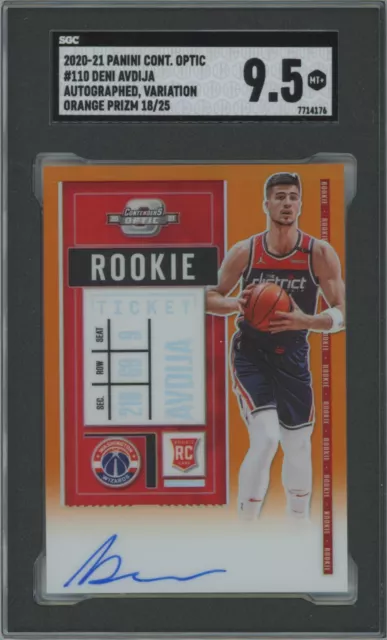Deni Avdija Rc Auto 18/25 2020-21 Contenders Optic Variation Orange #110 Sgc 9.5
