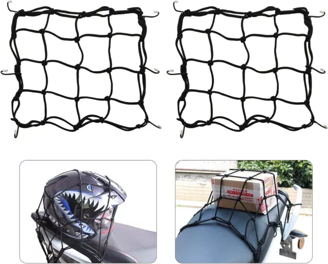 6 Hook Cargo Net for Motorcycle Helmet Luggage Storage Net for ATV Cycle Bike