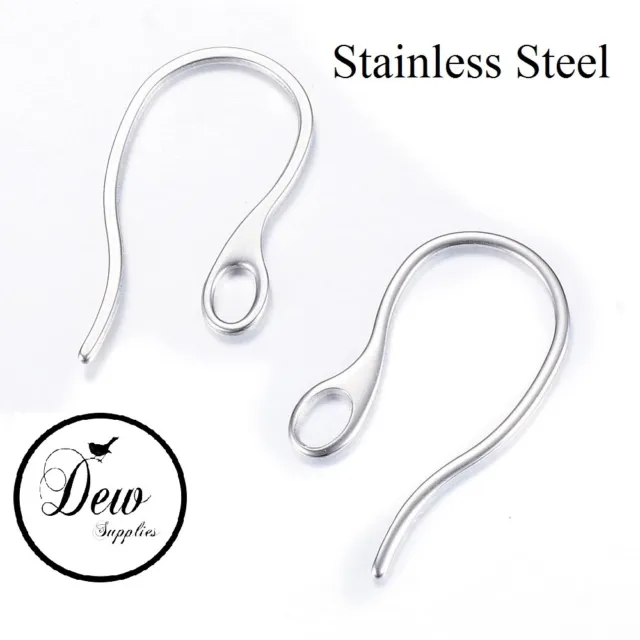 20 pieces 304 stainless steel earring hooks 22mm Ear Wire Hook dewsupplies