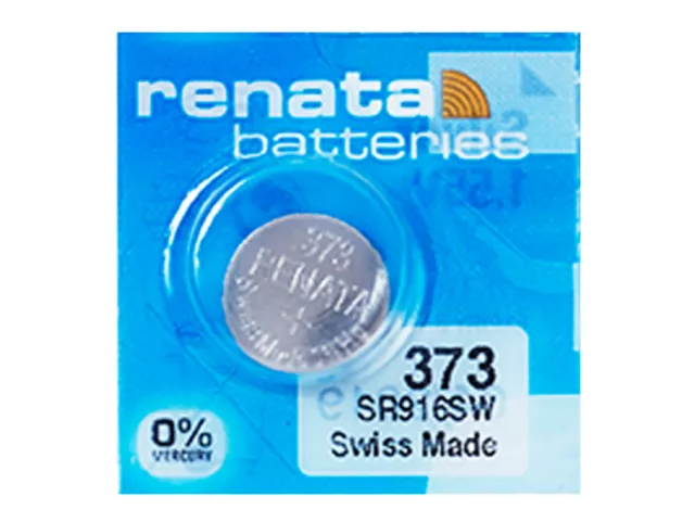 Renata 373 Pila Batteria Orologio Mercury Free Silver Oxide SR916SW Swiss 1.55V