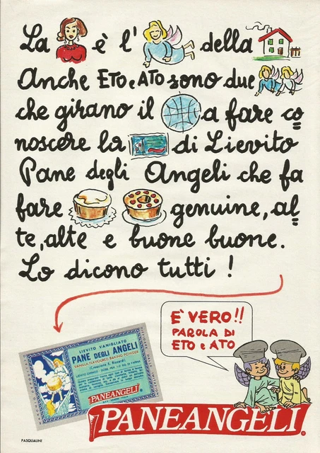 U0573 Paneangeli, Eto And Ato, Advertising Vintage 1980, 20 X 28 CM