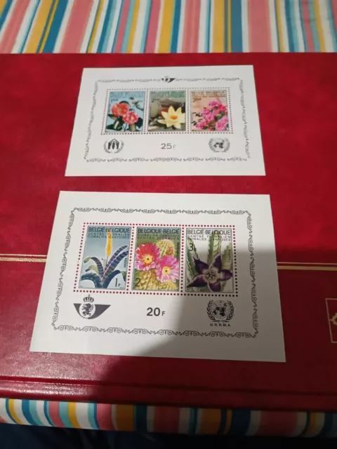 Lot 2 Blocs timbres Belgique neufs
