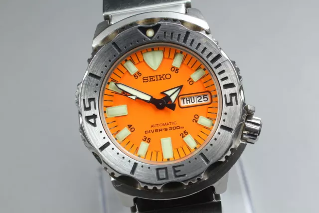 [N MINT] Orologio automatico da uomo Seiko Diver's Orange Monster 7S26-0350...