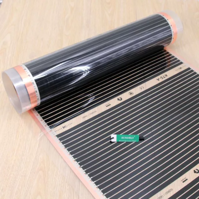 220V Electric 60 Degree Home Floor Infrared Underfloor Heating Warm Film Mat Pad