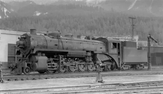 CP CANADIAN PACIFIC Railway locomotive, engine No 5810, 2-10-2 Old ...
