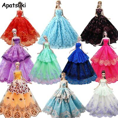 Colorful Lace Wedding Dress For 11.5" Doll Outfits Clothes Princess Gown 1/6