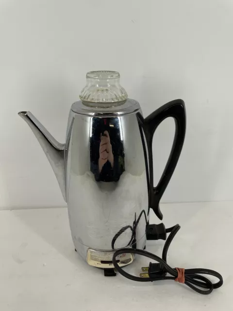 Universal Coffeematic Coffee Pot Percolator 10 Cup 4468 USA Complete Works VTG