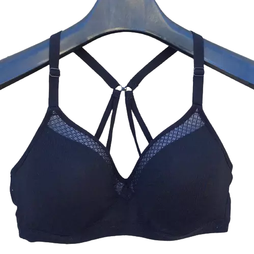 34B BLK Warners RM9251A Make a Move Wirefree No Bounce Contour Bra FREE SHIP EUC