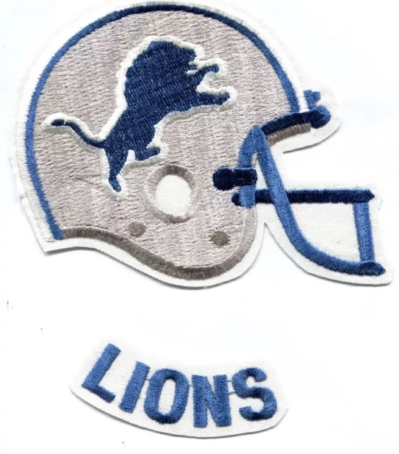 Detroit Lions Embroidered  Helmet and  Arched Team Name Patches