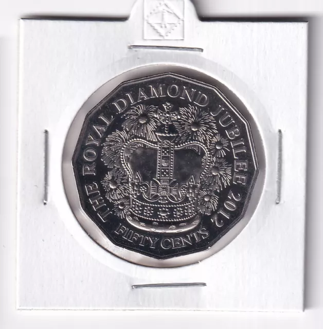 Australian: 2012 50 Cent Diamond Jubilee Queen Elizabeth Ii Unc Coin ,..