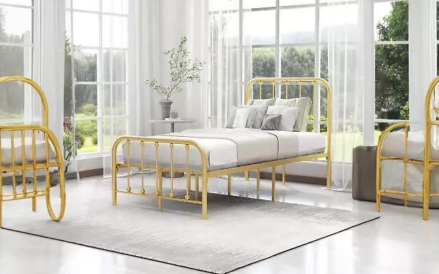 Twin Size Create a Cozy Bedroom Retreat with a Metal Platform Bed Frame