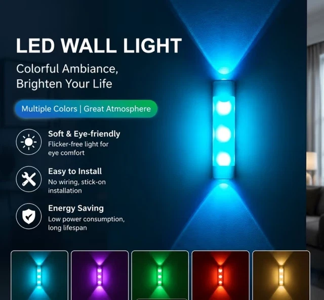 CROSS-BORDER NEW DUAL-HEAD Cat Eye Motion Sensor LED, Vibrant Lighting ...