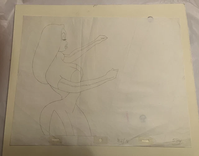 Jessica Rabbit Roger Rabbit Draw ORIGINAL PRODUCTION DRAWING of Jessica Rabbit from Who Framed Roger ...