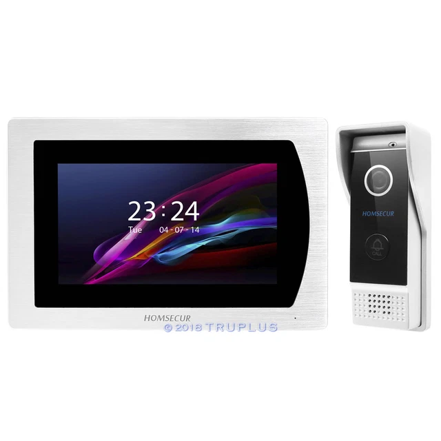 HOMSECUR 7 4 fils Sonnette Interphone HD Vidéo&Audio Badge RFID HOMSECUR 7 4 fils Sonnette Interphone HD Vidéo&Audio Badge RFID
