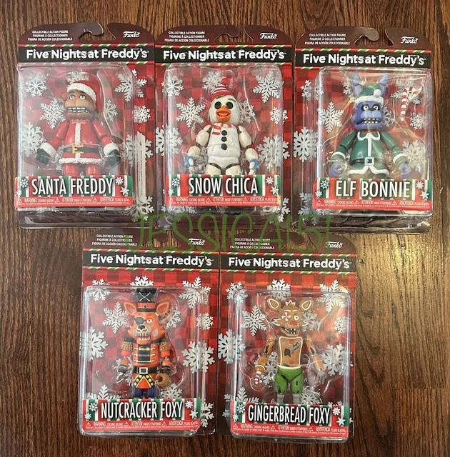 FIVE NIGHTS AT Freddys Christmas Action Figure Set Of 5 Freddy Foxy