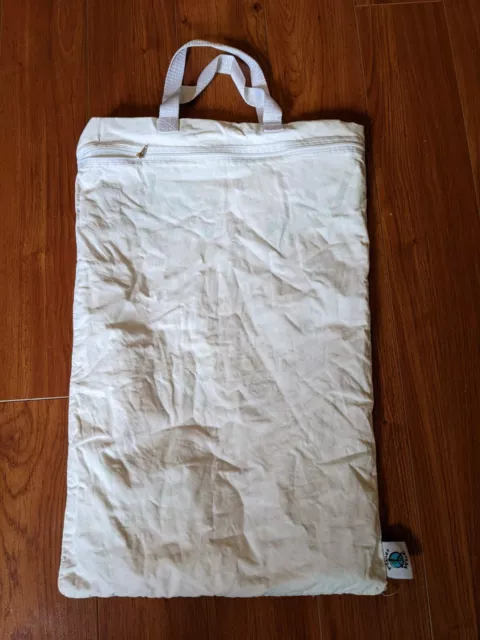 Planet Wise Hanging WET/DRY BAG White Large Cloth Diaper FADED PATTERN 15x23