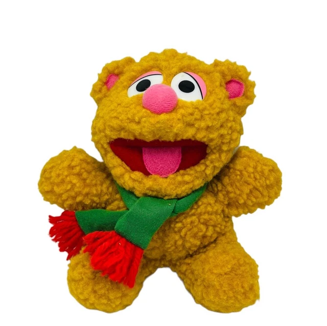 Vintage Baby Fozzie Bear 1987 Plush Toy muppets Jim Henson scarf