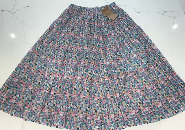 Blue & pink floral pleated skirt - recycled material - by Next age 10 years BNWT