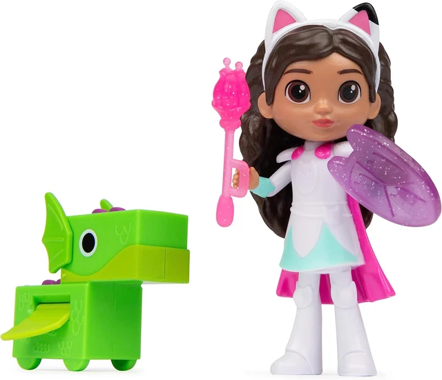 DREAMWORKS GABBY’S DOLLHOUSE, Knight Gabby Toy Figure Set with Surprise