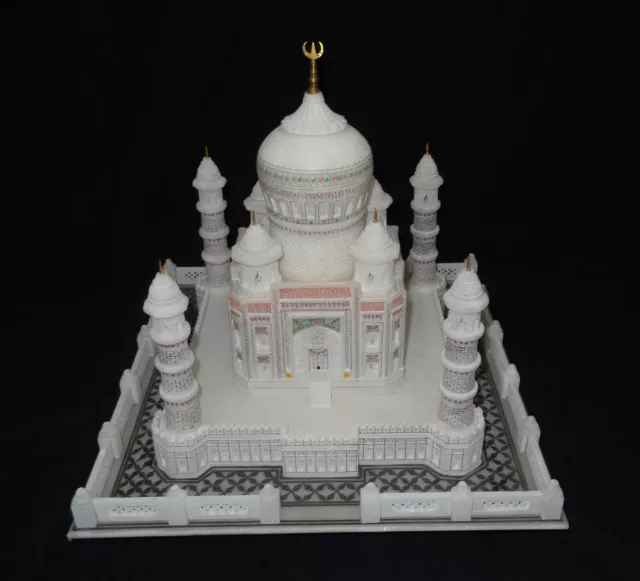 8" Marble Taj Mahal Super Fine Hand Carved Nicely Filigree Work Beautiful Gifts