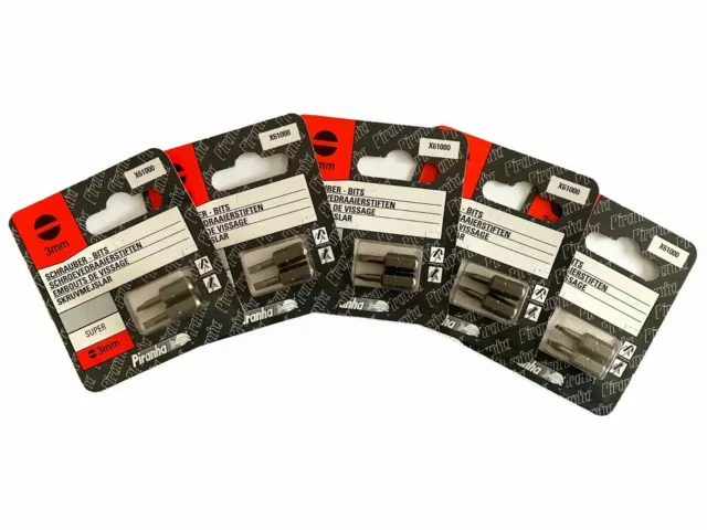 10 Piranha X61000 3mm Fendue Super Tournevis Forets. (5 Packs De 2)