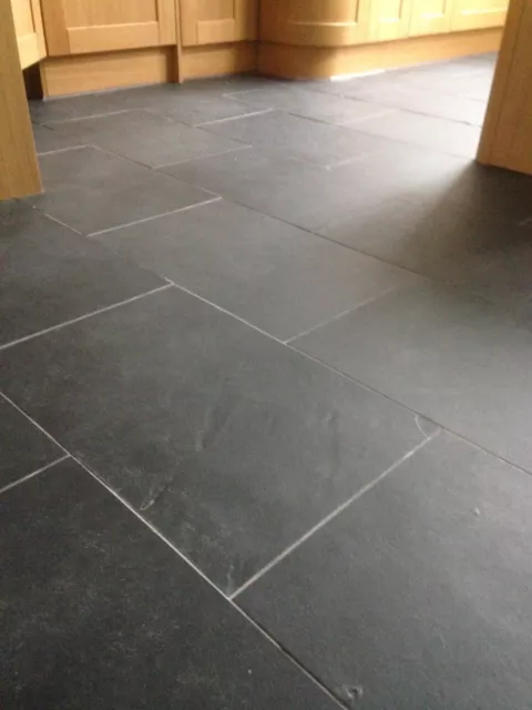 Brazilian Slate Tiles Flooring  600x400 10mm Thick Calibrated Black FREE DEL