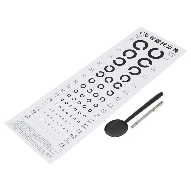 Ezyaid Pocket Eye Chart With PD Ruler And Occluder