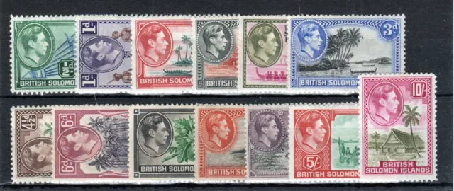 British Solomon Islands 1939-51 set to 10s SG 60-72 MNH/ MLH