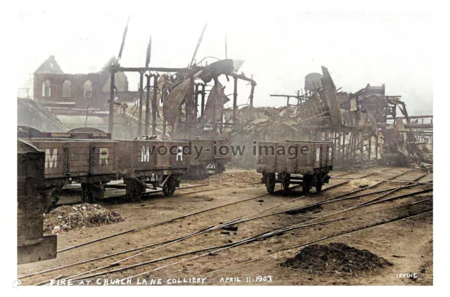 ptc4744 - Yorks. - Devistation after the 1907 Dodworth Colliery Fire - print 6x4