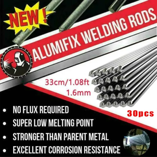 30 pezzi filo di alluminio 33 cm/1 6 mm saldatura con soluzione nucleo di flusso