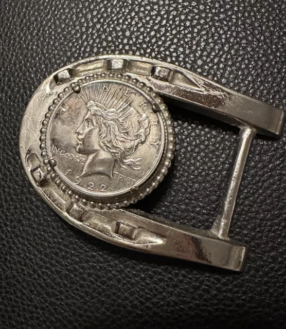 Vintage 1922 Liberty Head Silver Dollar Belt Buckle