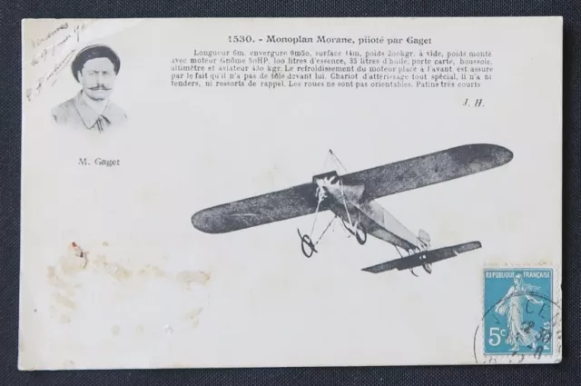 CPA Carte postale MORANE GAGET Archives Georges Bélix / Caudron aviation