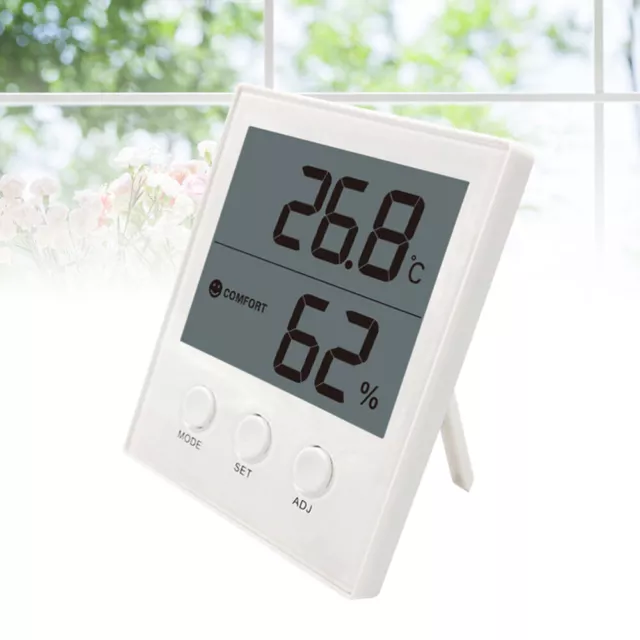 Hygromètre électronique blanc numérique Thermomètre intérieur Mini thermomètre