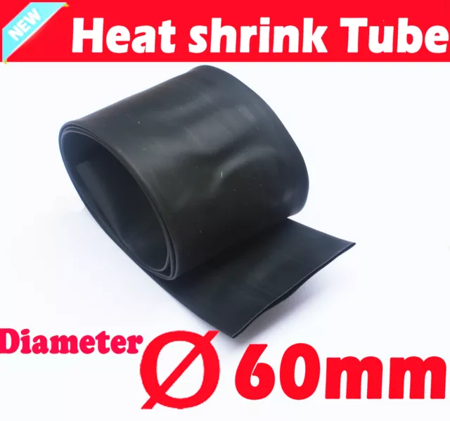 Heat Shrink tube Heatshrink tubing Sleeving Black Dia=60mm 1meter  AU STOCK