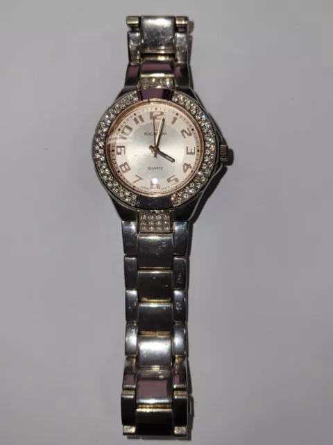 Rocawear Womens Stylish Bracelet with Crystal Bezel Watch