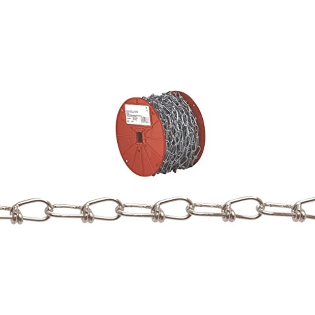 Campbell 0723227 Low Carbon Steel Inco Double Loop Chain, Zinc plated, #3 Trade,