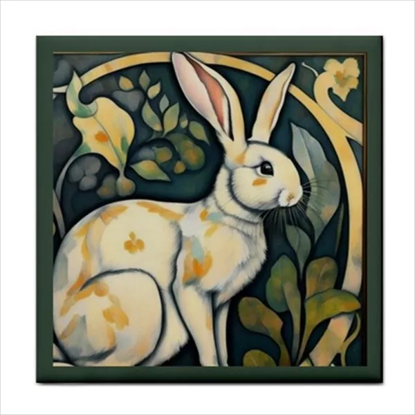 Rabbit Hare Ceramic Tile Craft Border Decorative Art Backsplash