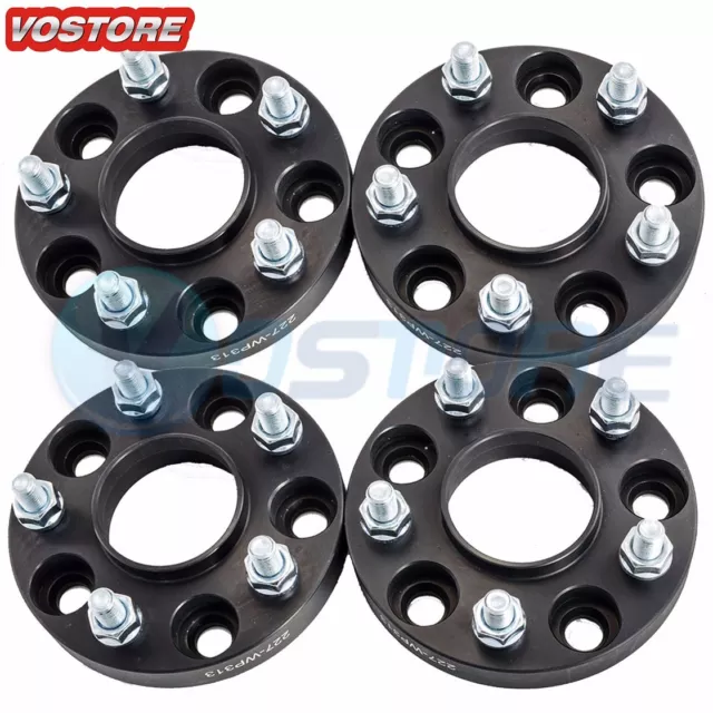 (4) 20mm 5 Lug Black Hubcentric Wheel Spacers Adapters 5x4.5 for Hyundai Mazda