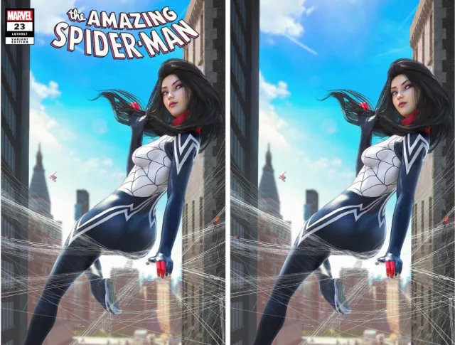 Amazing Spider-Man #23 (Tiago Da Silva Exclusive Silk Trade/Virgin Variant Set)