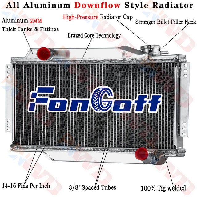 2 ROW RADIATOR For Triumph Spitfire MK3 4 MARK III IV 1500 1.2L 1.5L ...