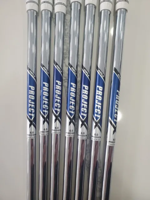 Project X Rifle 6.0 Golf Iron Shafts. Golf Pride Grips.