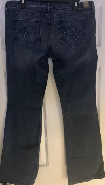 Guess Womens 30 Brittney Low Rise Bootcut Jeans Comfort Stretch Denim Dark Wash