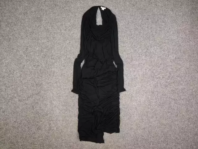 Helmut Lang Design Micro Modal Jersey Maxi Black Light Dress