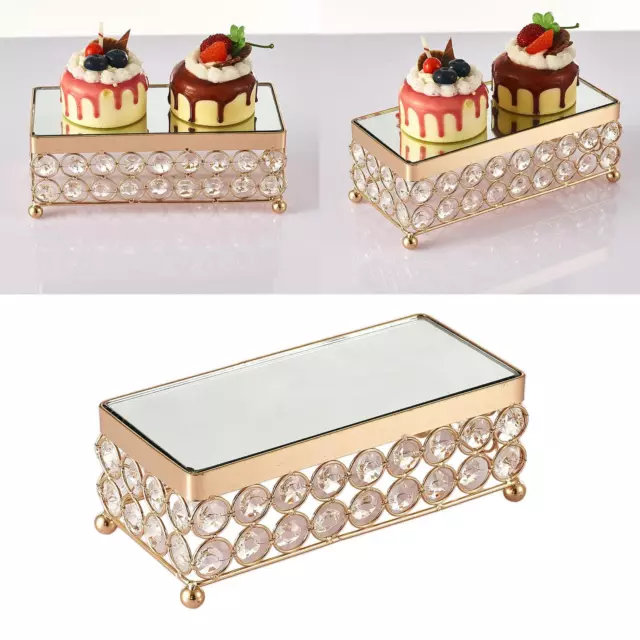 Stand de Gâteau en métal Cristal Rectangle Dessert Gâteau De Mariage Gâteau