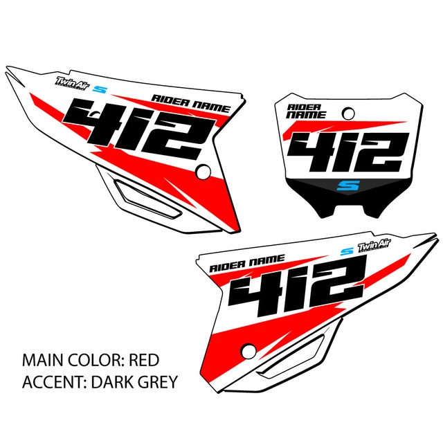 CRF 250 R SG64  Custom MX Number Plates Senge Graphics Kit Compatible with Honda