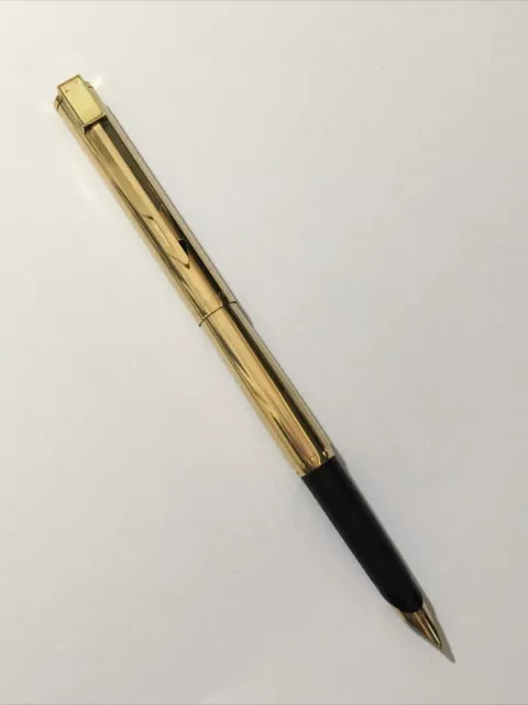 1985 Parker Arrow Custom Insignia Gold Plated Medium Fountain Pen-England.