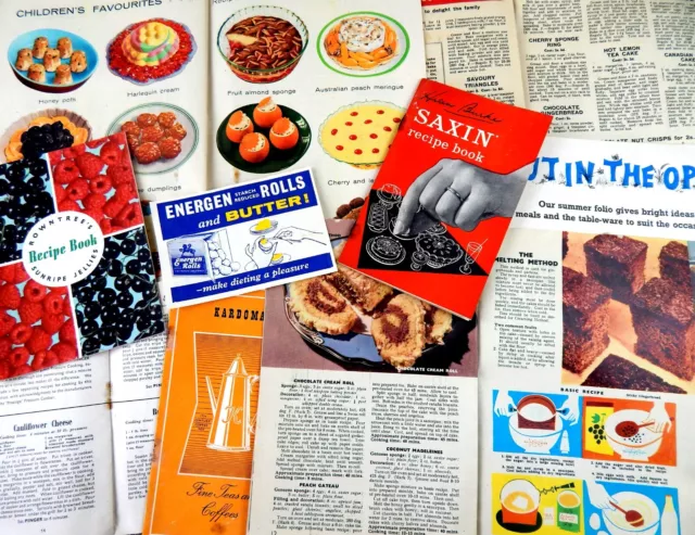 Job Lot Vintage Mid Century 50s 60s Cookery Recipe Booklets Cooking Baking #A