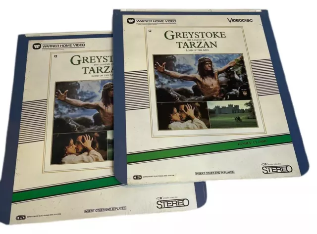 Greystoke The Legend Of Tarzan Lord Of The Ape Laser Disc Part 1 & 2 Videodisc