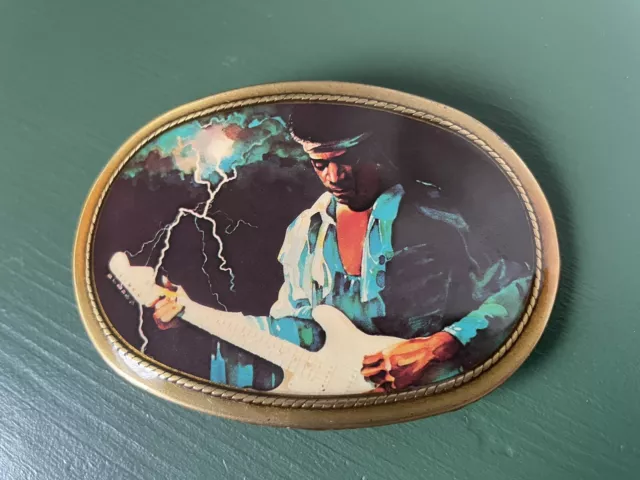 Vintage 1977 Jimi Hendrix PACIFICA Belt Buckle GREAT CONDITION Rock N Roll