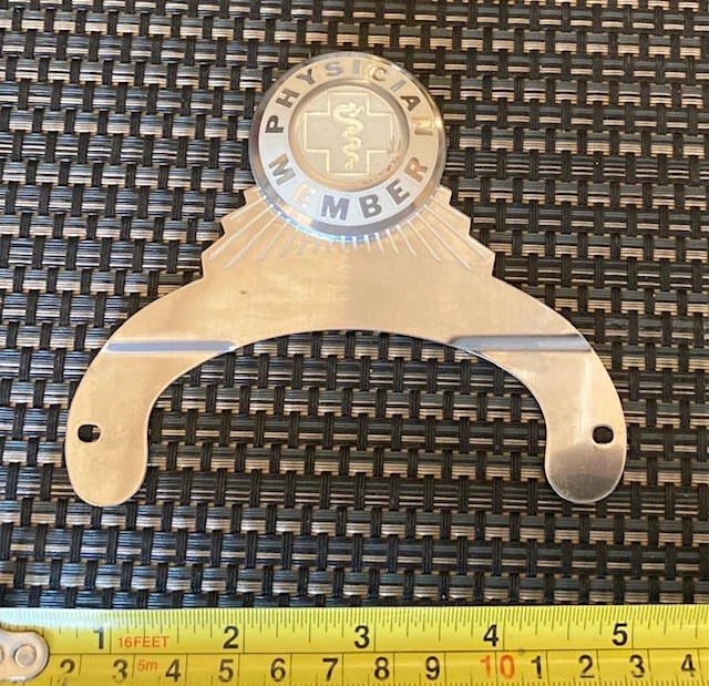 AAA American Automobile Association license plate attachment PHYSICIAN & envelop